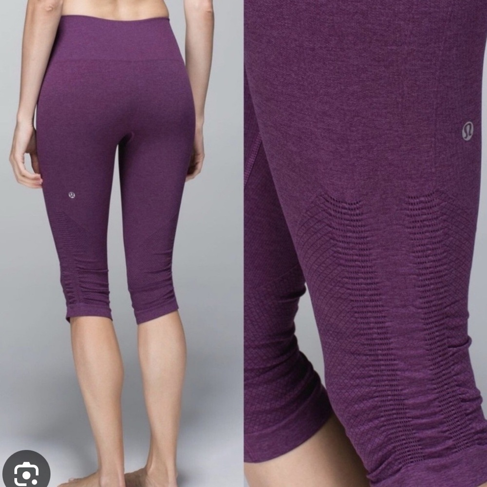 lululemon athletica in the flow seamless Purple Leggings